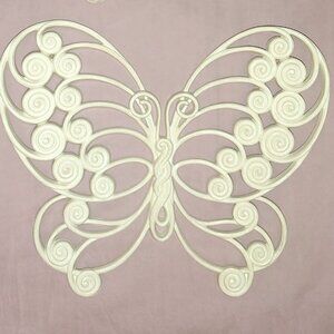 Vintage 2 piece plastic butterflies wall hanging